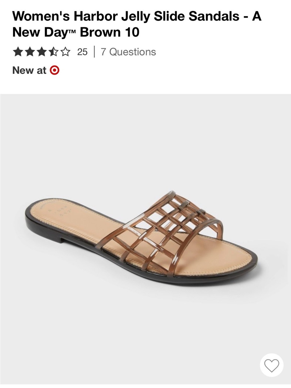 a new day Women's Harbor Brown Jelly Slide Sandals - SOLD OUT